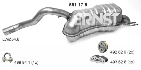 Endschalldämpfer ERNST 551175 Bild Endschalldämpfer ERNST 551175