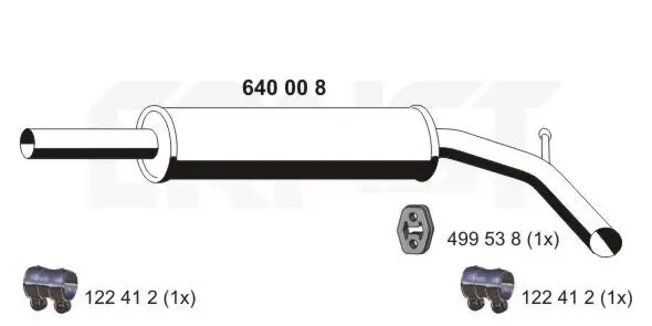 Mittelschalldämpfer ERNST 640008 Bild Mittelschalldämpfer ERNST 640008