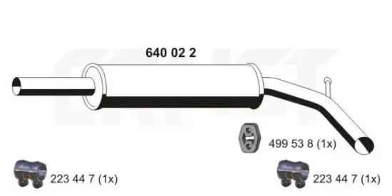 Mittelschalldämpfer ERNST 640022 Bild Mittelschalldämpfer ERNST 640022