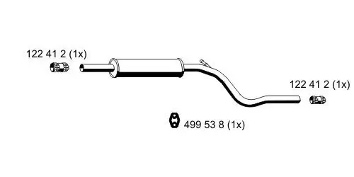 Mittelschalldämpfer ERNST 642002 Bild Mittelschalldämpfer ERNST 642002