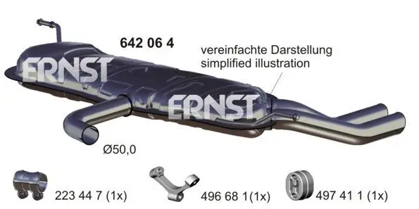 Endschalldämpfer ERNST 642064