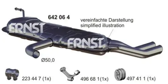 Endschalldämpfer ERNST 642064 Bild Endschalldämpfer ERNST 642064