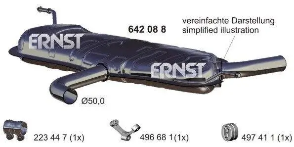 Endschalldämpfer ERNST 642088