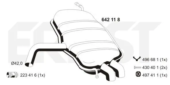 Endschalldämpfer ERNST 642118