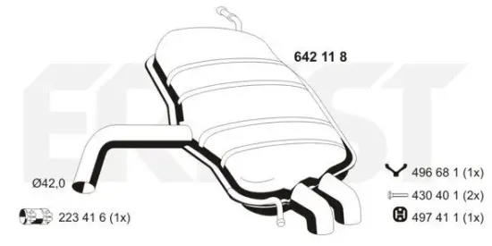 Endschalldämpfer ERNST 642118 Bild Endschalldämpfer ERNST 642118