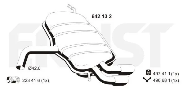 Endschalldämpfer ERNST 642132