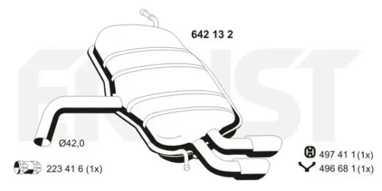 Endschalldämpfer ERNST 642132 Bild Endschalldämpfer ERNST 642132