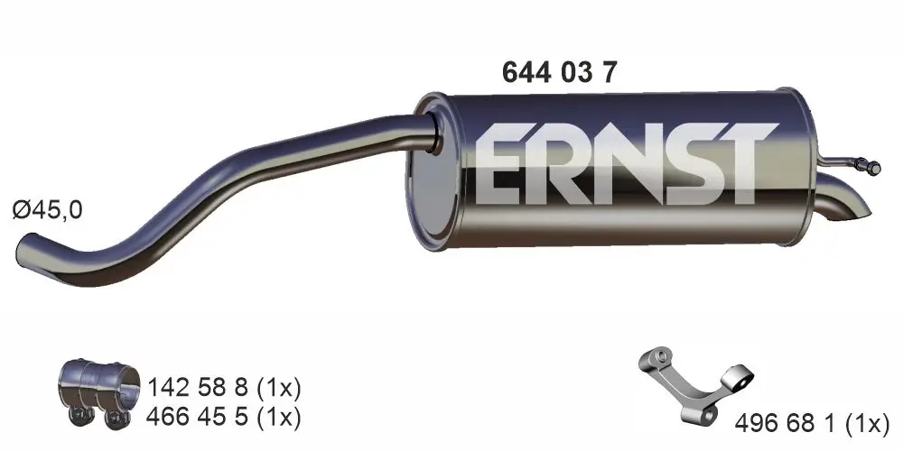 Endschalldämpfer ERNST 644037