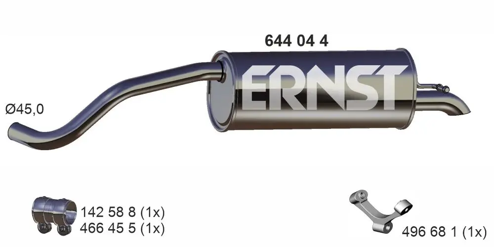 Endschalldämpfer ERNST 644044