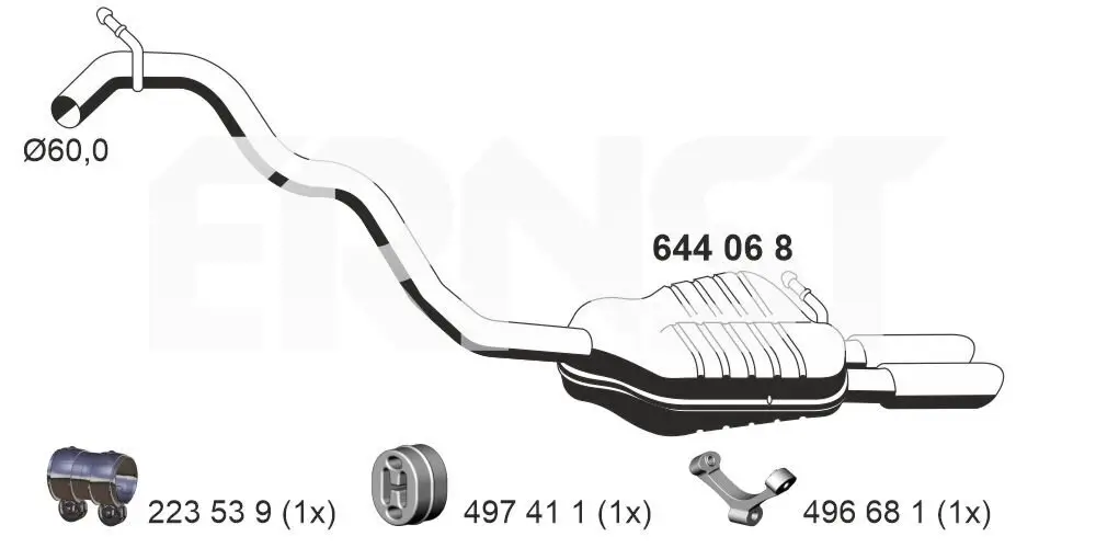 Endschalldämpfer ERNST 644068
