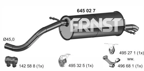 Endschalldämpfer ERNST 645027