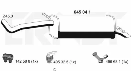 Endschalldämpfer ERNST 645041 Bild Endschalldämpfer ERNST 645041