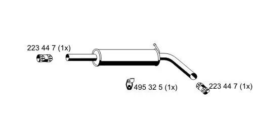 Mittelschalldämpfer ERNST 645072 Bild Mittelschalldämpfer ERNST 645072