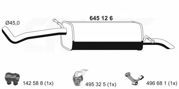 Endschalldämpfer ERNST 645126