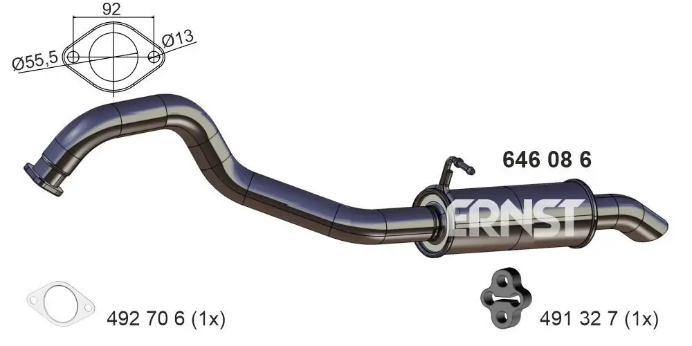 Endschalldämpfer ERNST 646086
