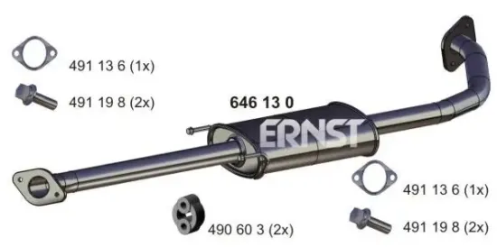 Mittelschalldämpfer ERNST 646130 Bild Mittelschalldämpfer ERNST 646130