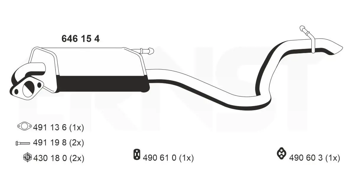 Endschalldämpfer ERNST 646154