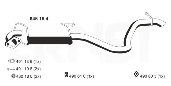 Endschalldämpfer ERNST 646154 Bild Endschalldämpfer ERNST 646154
