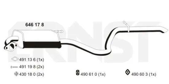 Endschalldämpfer ERNST 646178 Bild Endschalldämpfer ERNST 646178