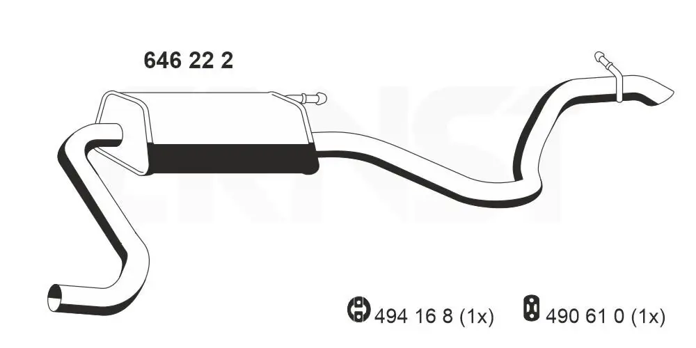 Endschalldämpfer ERNST 646222