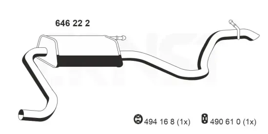 Endschalldämpfer ERNST 646222 Bild Endschalldämpfer ERNST 646222
