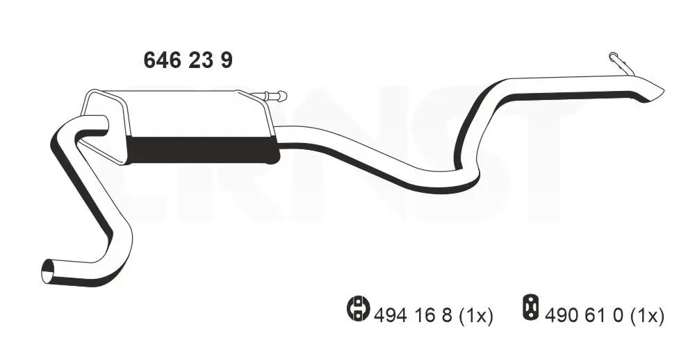 Endschalldämpfer ERNST 646239