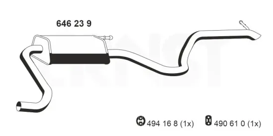 Endschalldämpfer ERNST 646239 Bild Endschalldämpfer ERNST 646239