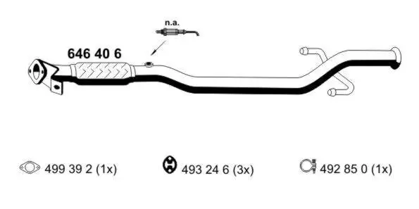 Abgasrohr vorne ERNST 646406