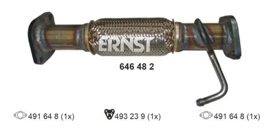 Abgasrohr vorne ERNST 646482 Bild Abgasrohr vorne ERNST 646482