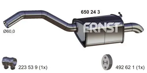 Endschalldämpfer ERNST 650243 Bild Endschalldämpfer ERNST 650243