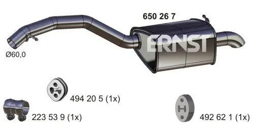 Endschalldämpfer ERNST 650267 Bild Endschalldämpfer ERNST 650267