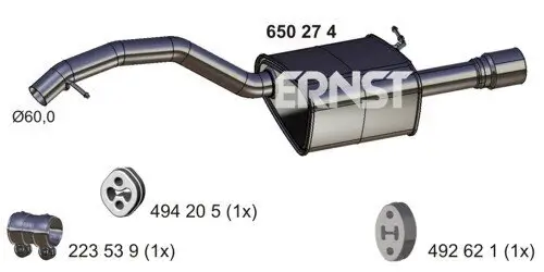 Endschalldämpfer ERNST 650274 Bild Endschalldämpfer ERNST 650274