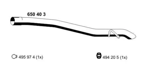 Abgasrohr ERNST 650403 Bild Abgasrohr ERNST 650403