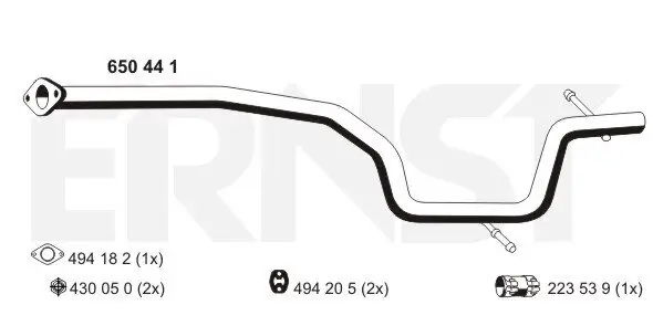 Abgasrohr Mitte ERNST 650441