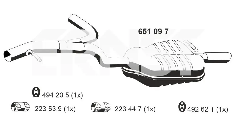 Endschalldämpfer links ERNST 651097