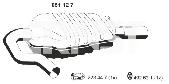 Endschalldämpfer rechts ERNST 651127 Bild Endschalldämpfer rechts ERNST 651127