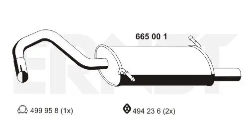 Endschalldämpfer ERNST 665001