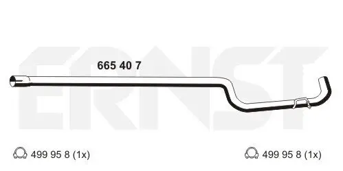 Abgasrohr Mitte ERNST 665407 Bild Abgasrohr Mitte ERNST 665407