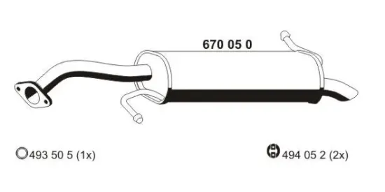 Endschalldämpfer ERNST 670050 Bild Endschalldämpfer ERNST 670050