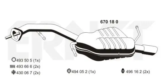 Endschalldämpfer ERNST 670180 Bild Endschalldämpfer ERNST 670180