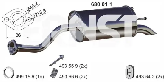 Endschalldämpfer ERNST 680011 Bild Endschalldämpfer ERNST 680011