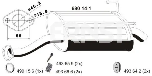 Endschalldämpfer ERNST 680141