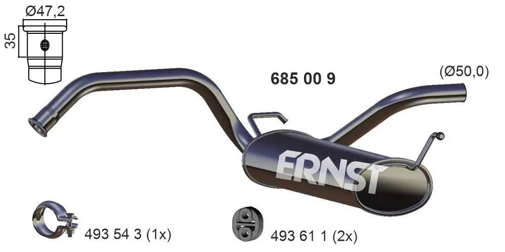 Endschalldämpfer ERNST 685009