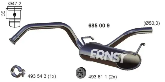 Endschalldämpfer ERNST 685009 Bild Endschalldämpfer ERNST 685009