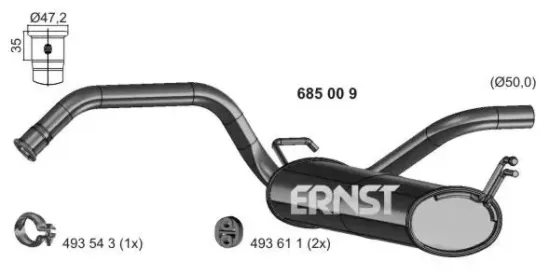 Endschalldämpfer ERNST 685009 Bild Endschalldämpfer ERNST 685009