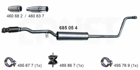 Mittelschalldämpfer ERNST 685054 Bild Mittelschalldämpfer ERNST 685054