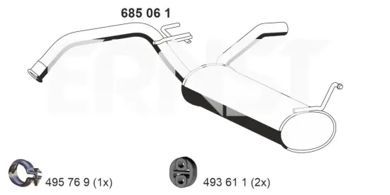 Endschalldämpfer ERNST 685061 Bild Endschalldämpfer ERNST 685061