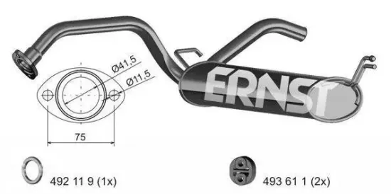 Endschalldämpfer ERNST 685108 Bild Endschalldämpfer ERNST 685108
