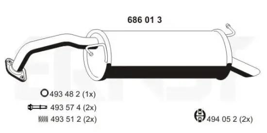 Endschalldämpfer ERNST 686013 Bild Endschalldämpfer ERNST 686013