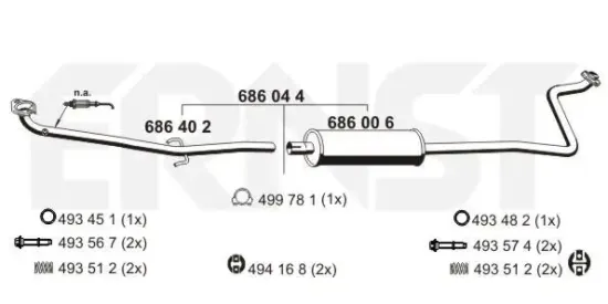 Mittelschalldämpfer ERNST 686044 Bild Mittelschalldämpfer ERNST 686044